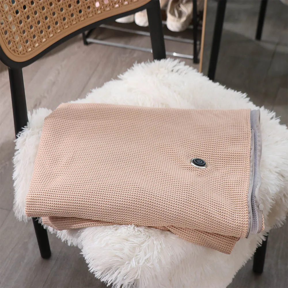 Wearable Electric Heated Blanket 3 Heating Levels Zipper Closure USB Heated Shawl Adjustment Washable Heating Large Shawl Office