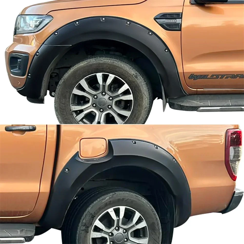 Pickup Truck Wheel Arch Fender Flares 9 Inch For Ford Ranger T7 T8 2015-2022 Wide Body Wheel Flares Exterior Accessories