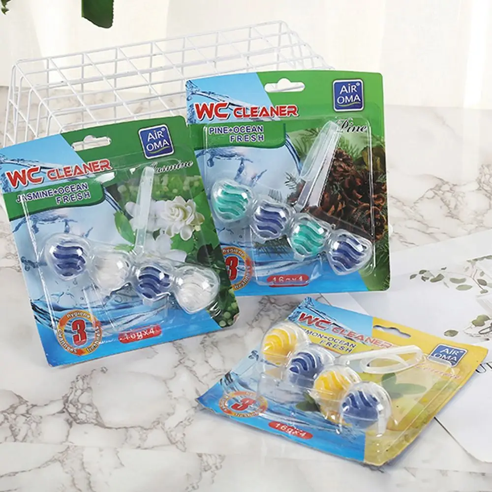 Multi Scents Hanging Toilet Cleaner Balls Blue Bubble Dirt Removing Toilet Deodorizer Odor Eliminating Long Lasting Fragrance view 2