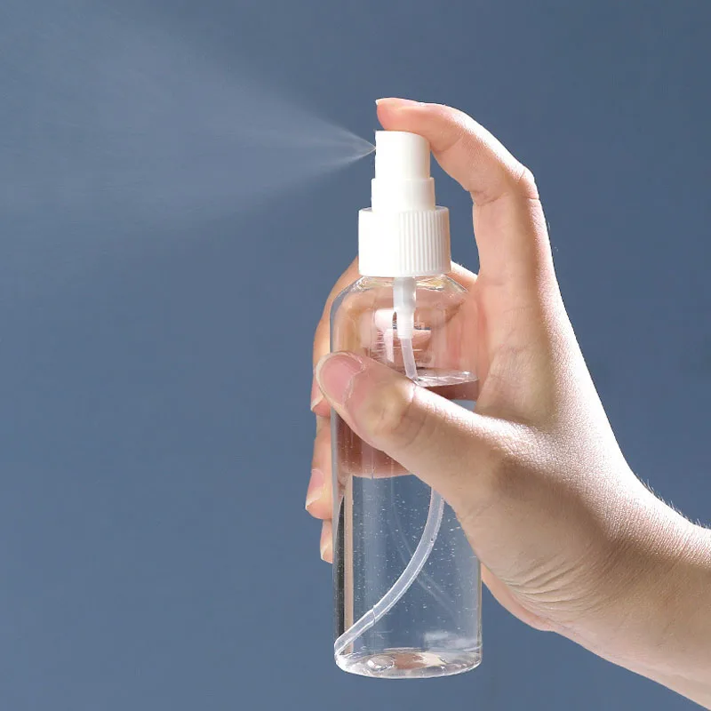 5pcs Refillable 30ml 50ml 100ml Clear PET Plastic Portable Spray Bottle Empty Perfume Container