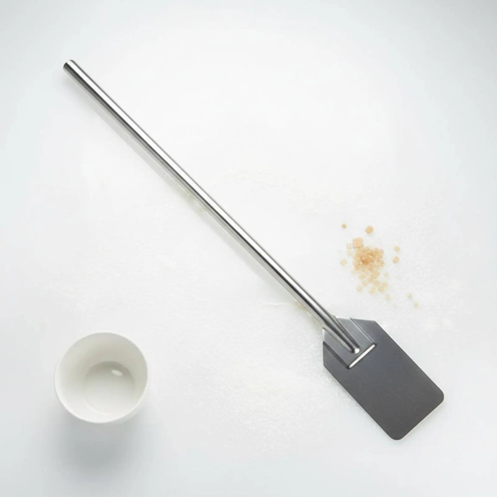 

Stainless Steel Mixing Paddle Easy to Clean Stainless Steel Stirring Stick Cooking Tool Rounded Rim for Restaurant
