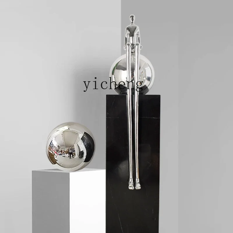 B1 long leg sculpture ornament abstract figure exhibition hall modern light luxury floor art decoration