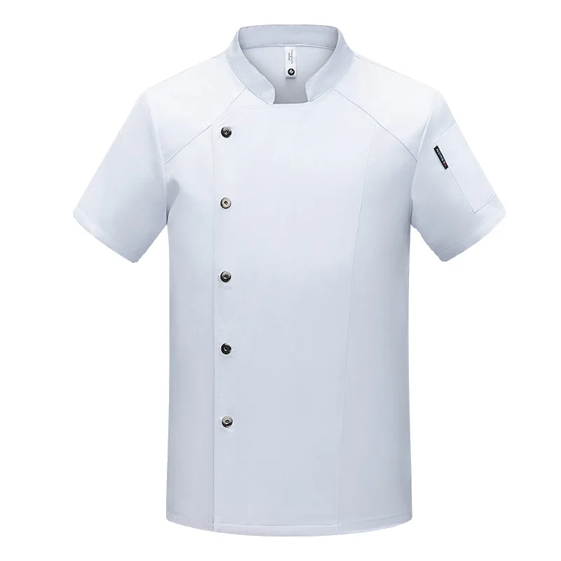 Uniforme de travail de Chef à manches courtes, cantine de Restaurant, vêtements de travail fins d'été, Restaurant occidental, Steakhouse, haut unisexe pour employé