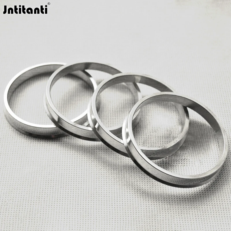 Jntitanti high Quality Gr.2 titanium Hub Centric Rings 4pcs Gr.2 titanium Wheel Spacer Center Rim Ring