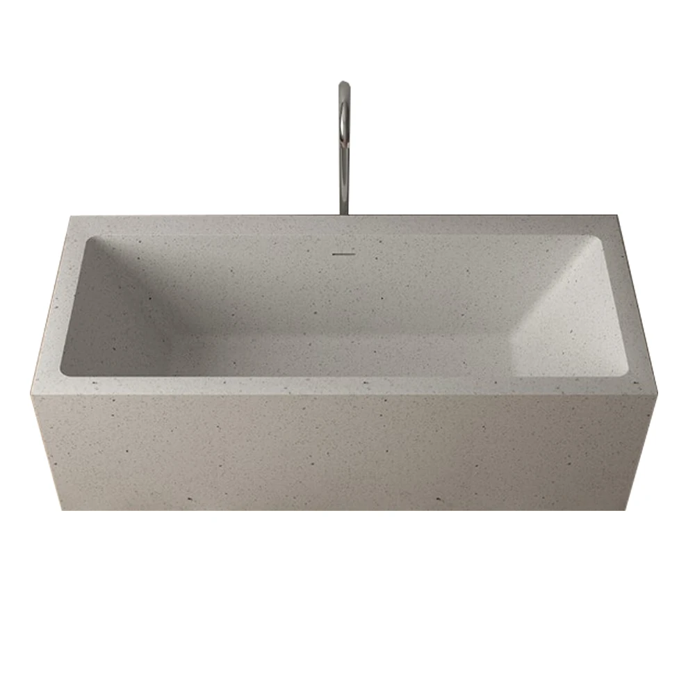 

1800x800x580mm Quartz CUPC Approval Colored Bathtub Rectangular Freestanding Solid surface Stone Tub RS65117A