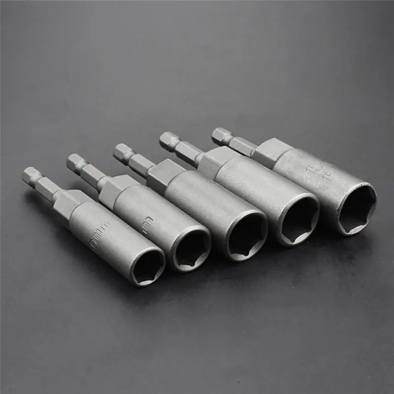 

Набор ударных торцевых головок ABAB, 15 шт., 80 мм, удлиненные, 5.5-19 мм, с адаптером 6.35 мм Hex для электроинструментов