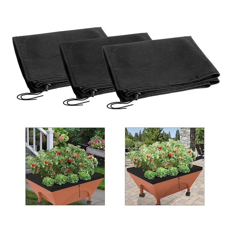 BEAU-City Pickers Replacement Cover 20 X 24Inch Planter Box Cover Transplanting Kit For Garden Mulch 3 Pack