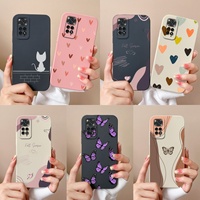 For Redmi Note 11 Pro Plus Phone Case Love Heart Liquid Silicone Camera Protection Cover For Xiaomi Redmi Note11 11Pro Funda