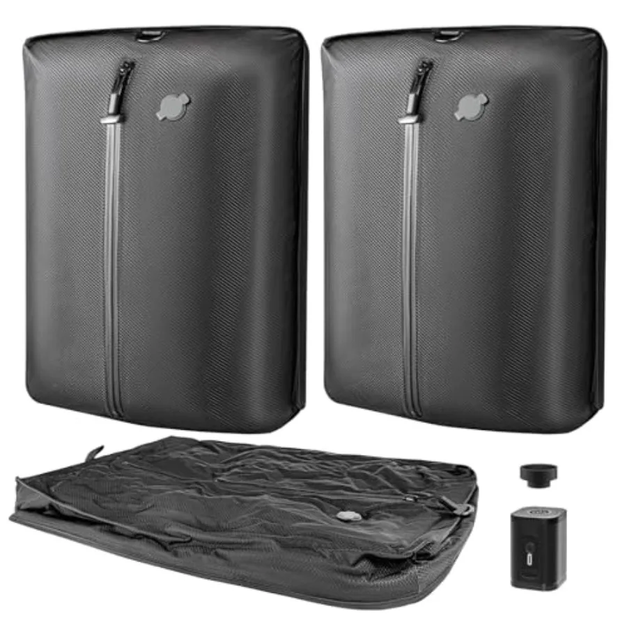 

Вакуумные пакеты для путешествий с беспроводным насосом, многоразовые, для экономии места, 33 л, компрессионные, для хранения одежды, органайзер-куб