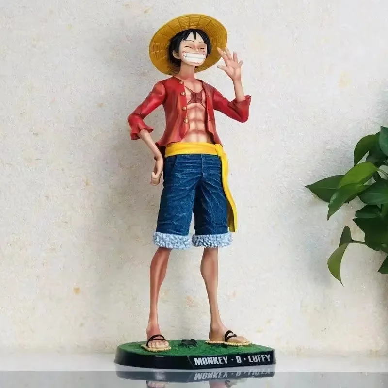 Uma peça 42.5cm macaco d. Luffy figura de ação-grande 1/4 smiley anime boneca estátua modelo decorativo ornamento presente brinquedo venda quente