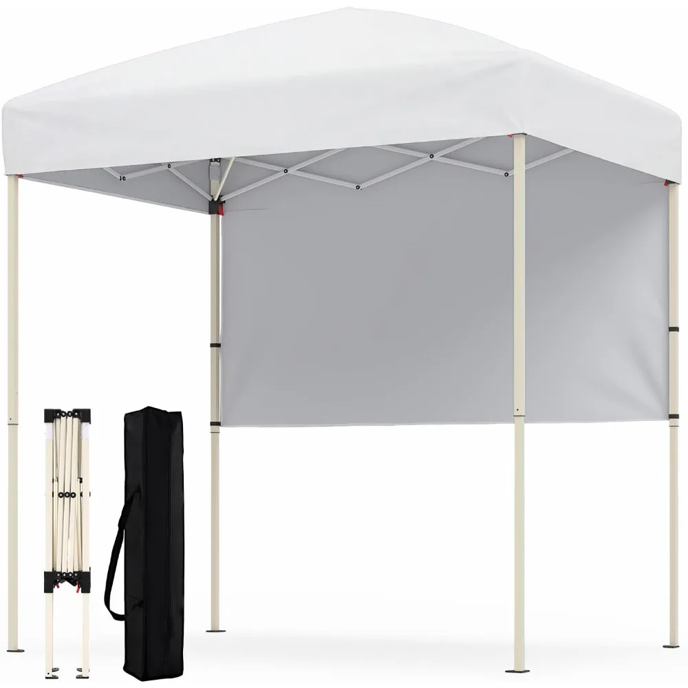 Tangkula 6x4 Ft Pop Up Canopy UPF 50+ Instant Setup Canopy Tent with Sidewall 4 Stakes Portable Outdoor Canopy Carrying Bag Camp