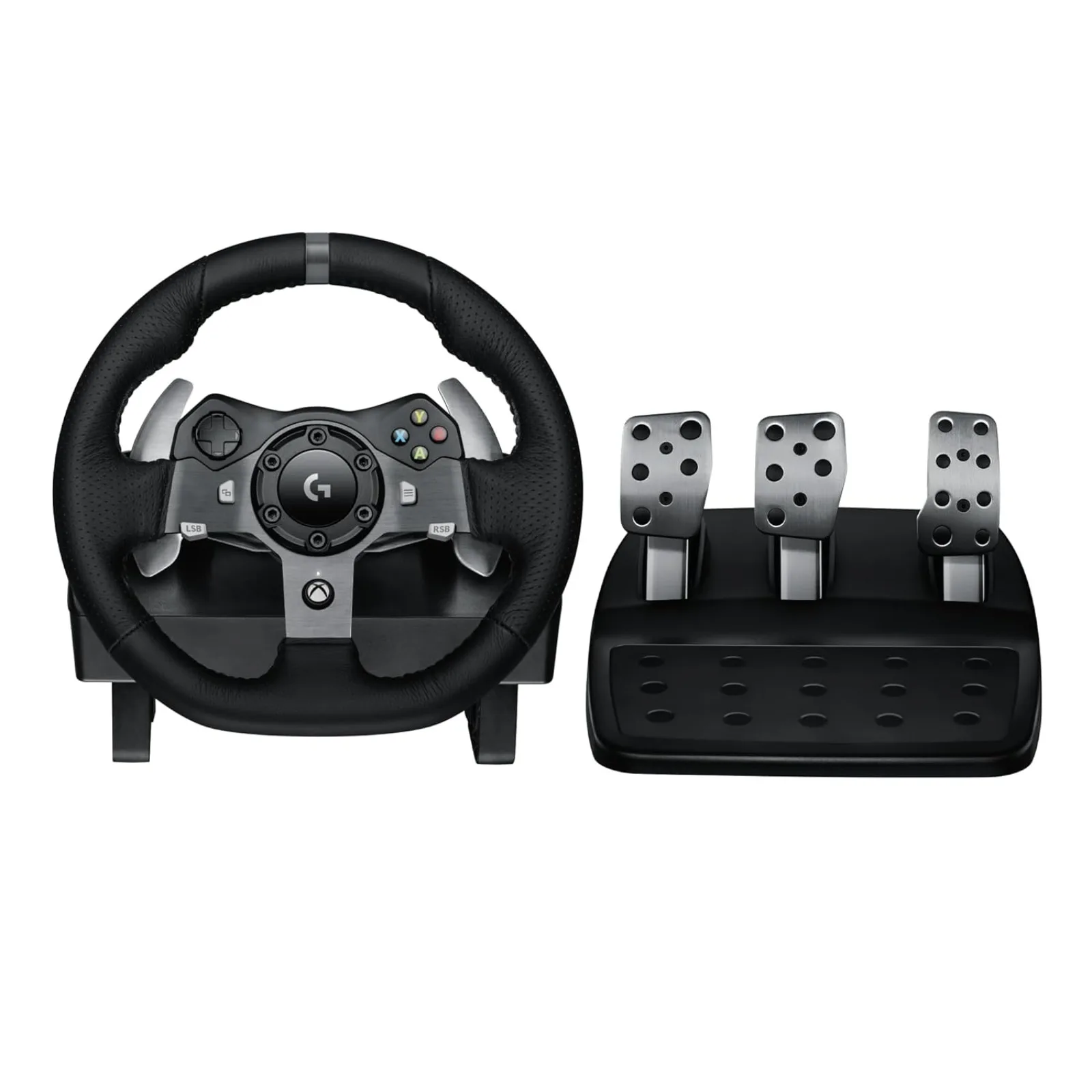 US G920 Driving Force Racing Wheel and Floor Pedals, Real Force Feedback, Stainless Steel Paddle Shifters,Leather Steering Wheel