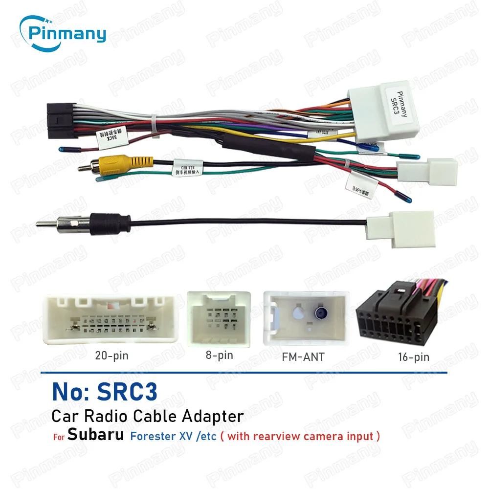 For Subaru Forester XV Car Radio Audio Cable 16-pin Power Wire Harness Android Head Unit Connector Socket SBC3