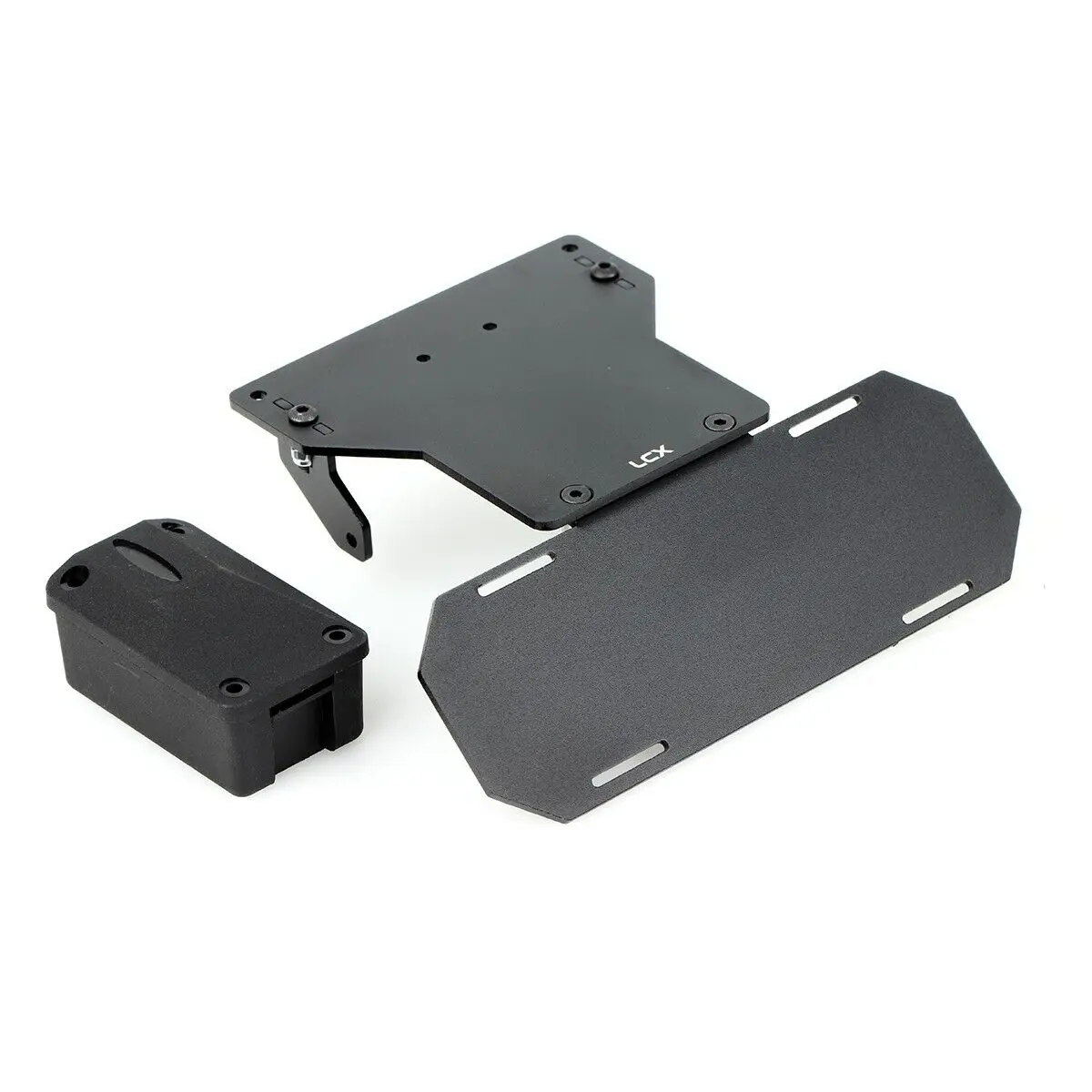 LCX Racing 1/10 RC Crawler Car Aluminum Battery Tray Forward Shifting Combo Relocate for Axial SCX10 II Upgrades Accessories