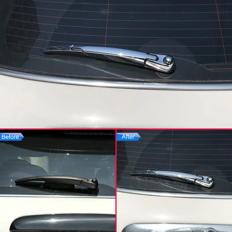 Chrome Rear Wiper Cover For Mini Hatch F55 F56 Windscreen Blade Trims Overlay Mini Cooper S One Hatchback 3 5 Door