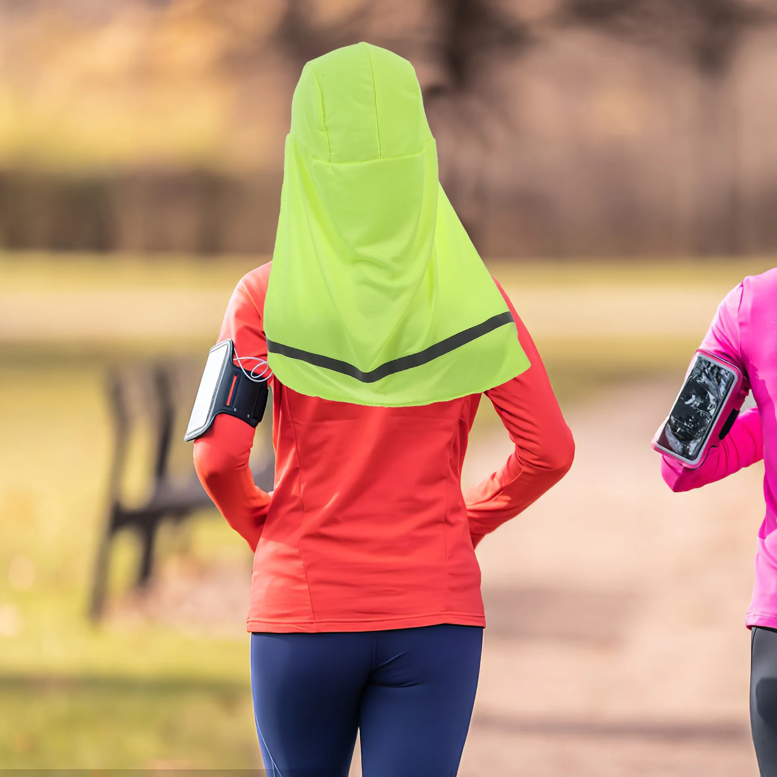 

4Pcs Quick-Dry Reflective Sweat-Wicking Headscarf Cap Long-Tail Cycling Hat Hard Hat Liner Sports Outdoor Safety Accessory