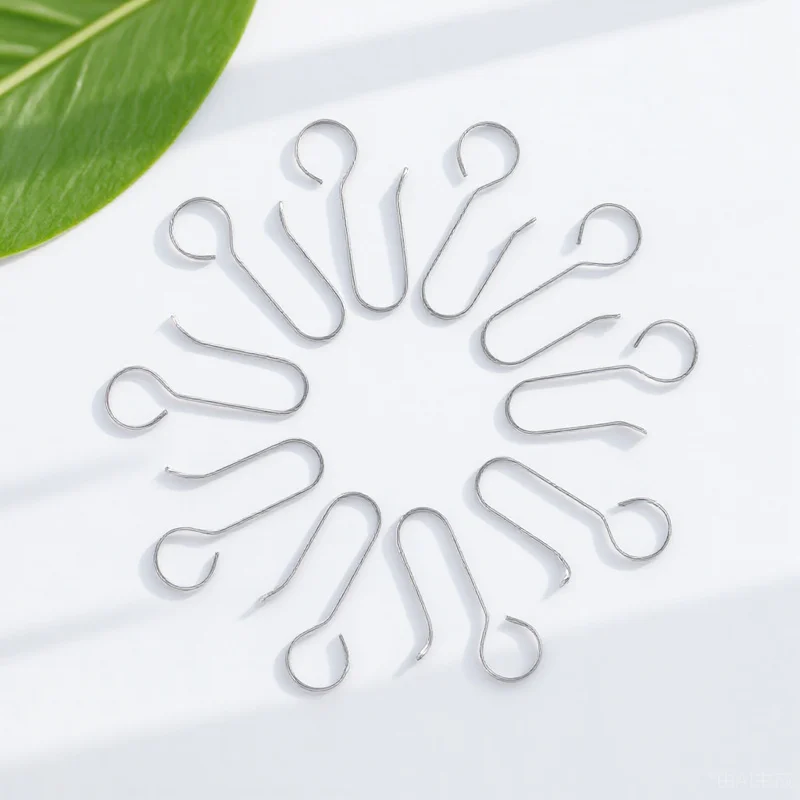 

120pcs Ceiling Curtain Hooks S Type Steel Hangers For Bathroom Bedroom Kitchen Office Drapes Track Rail Household Decor