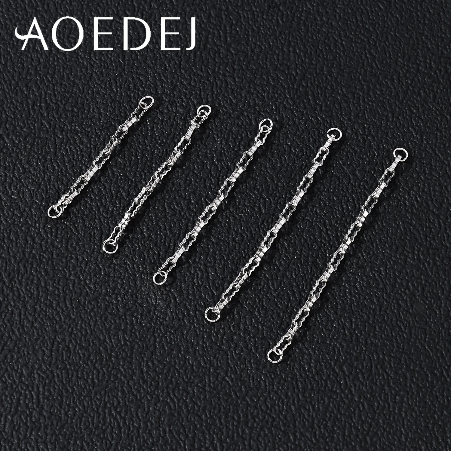 AOEDEJ 1 Stück Nasenkette aus Edelstahl, 32–50 mm, Brückenpiercing, scharfe kegelförmige Quaste, baumelnde Nasenloch-Piercings, Zubehör – Detail 7