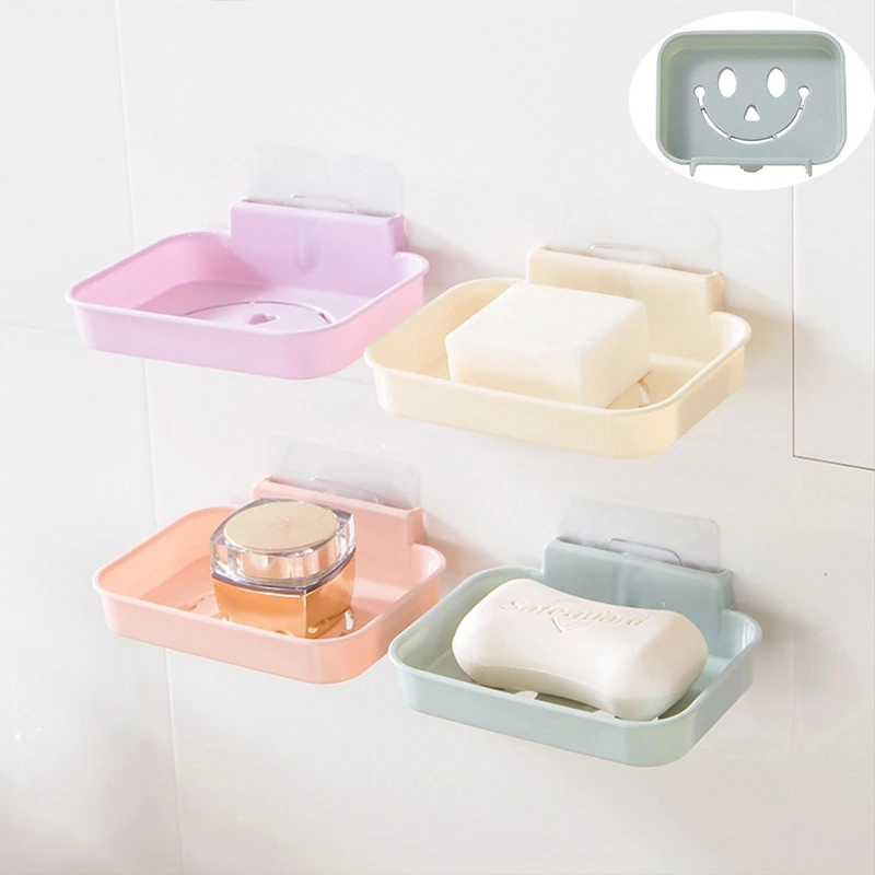 Simple installation seamless paste bathroom soap box wall-mounted soap holder