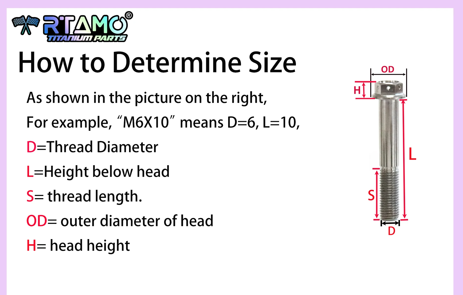 RTAMO Titanschraube M8X15/20/25/30/35/40/45/50/55/60/65/70/80/90 Flanschkopfschraube für Auto, Fahrrad, Motorrad, umgerüstet – Detail 1