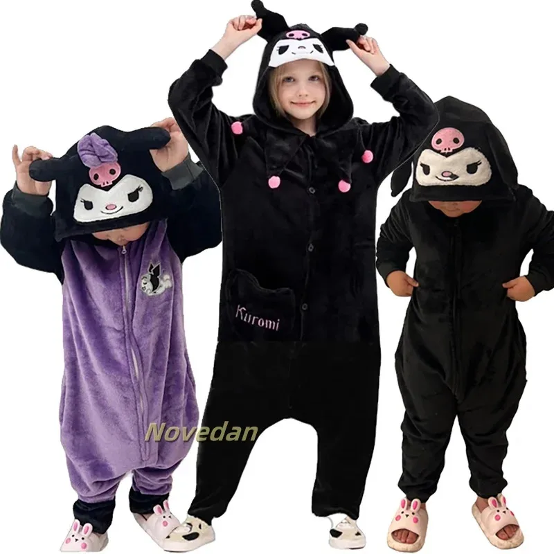 

Kuromi Cosplay Costume Kids Child Anime Kigurmi Onesie Girls Pajamas Pyjama Full Body Clothes Halloween Party Carnival Outfit