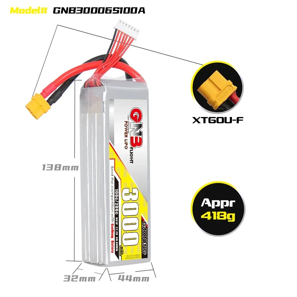 GAONENG GNB 100C 3000mAh 3300mAh 3S 11,1V 4S 14,8V 6S 22,2V Lipo Batterie Für FPV Drone RC Quadcopter Hubschrauber UAV Auto