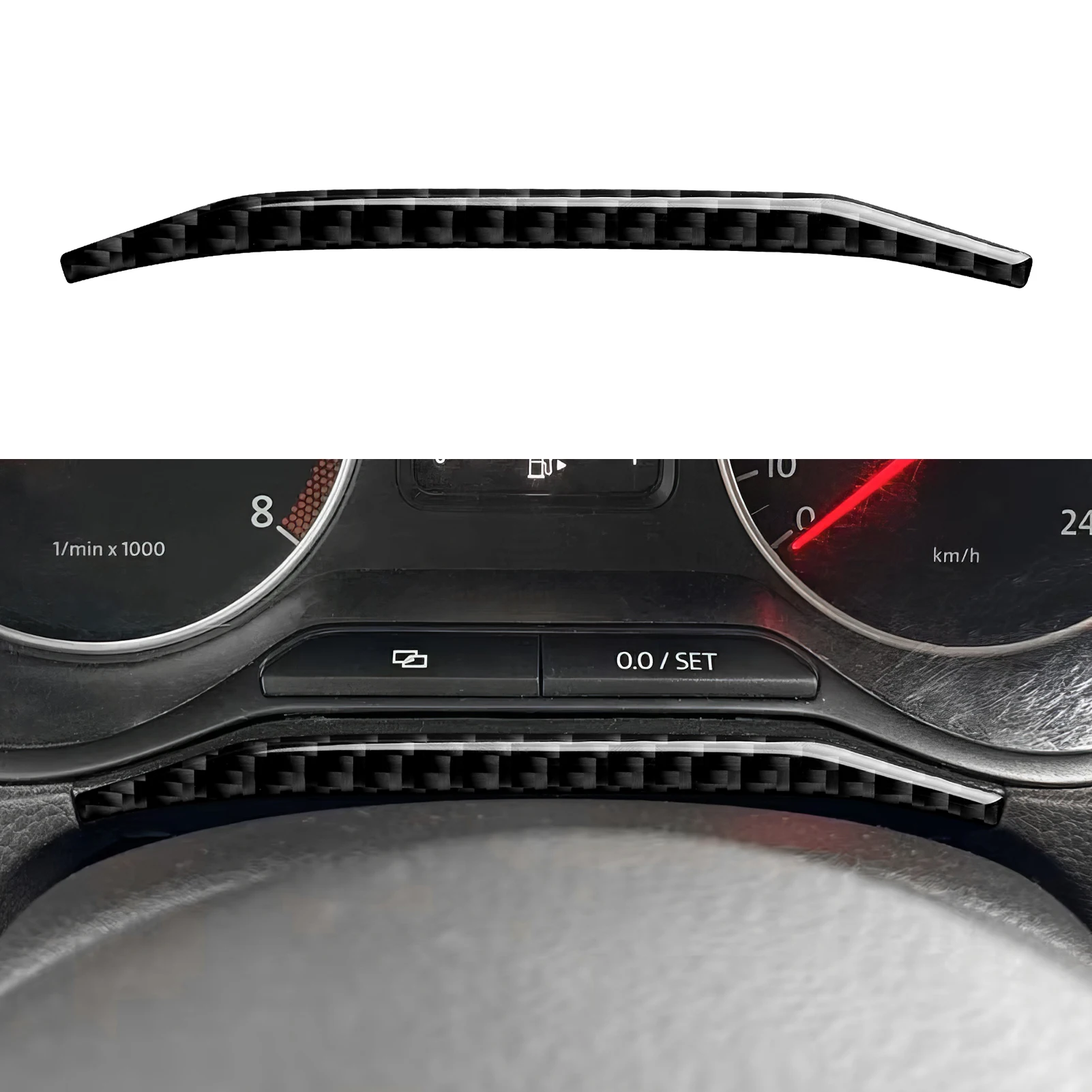 Car Below Speedometer Decorative Strips. Carbon Fiber Interior Sticker. For Volkswagen Polo V 6R/6C (2009-2016) Trim Accessories