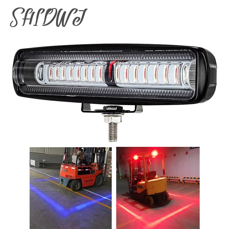 15 LED 30W Forklift Truck RED Line Warning Lamp Safety Working Light 10-80V