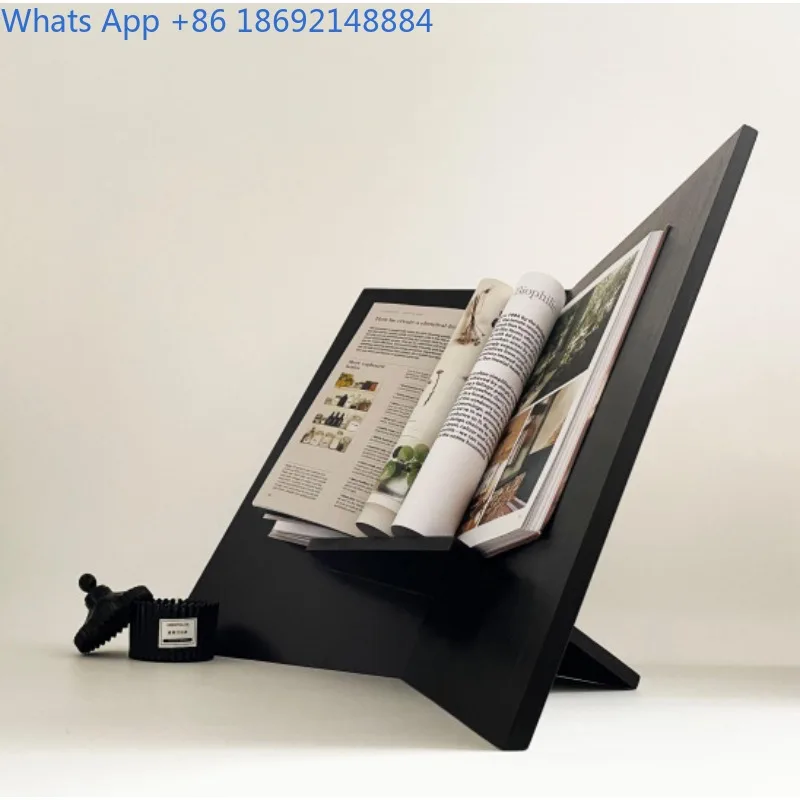 Simple Modern Wooden High-End Bookshelf Magazine Rack Model Room Sales Office Study Hotel Room