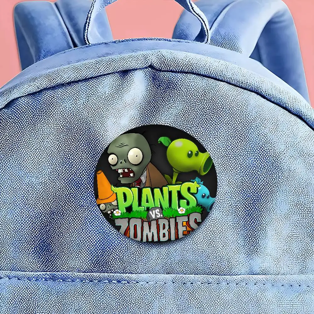 بارد P-النباتات مقابل Z-الزومبي الكرتون دبابيس أنيمي شارة مستديرة اليدوية بروش التلبيب دبابيس مجوهرات لحقيبة الظهر الملابس الهدايا #4