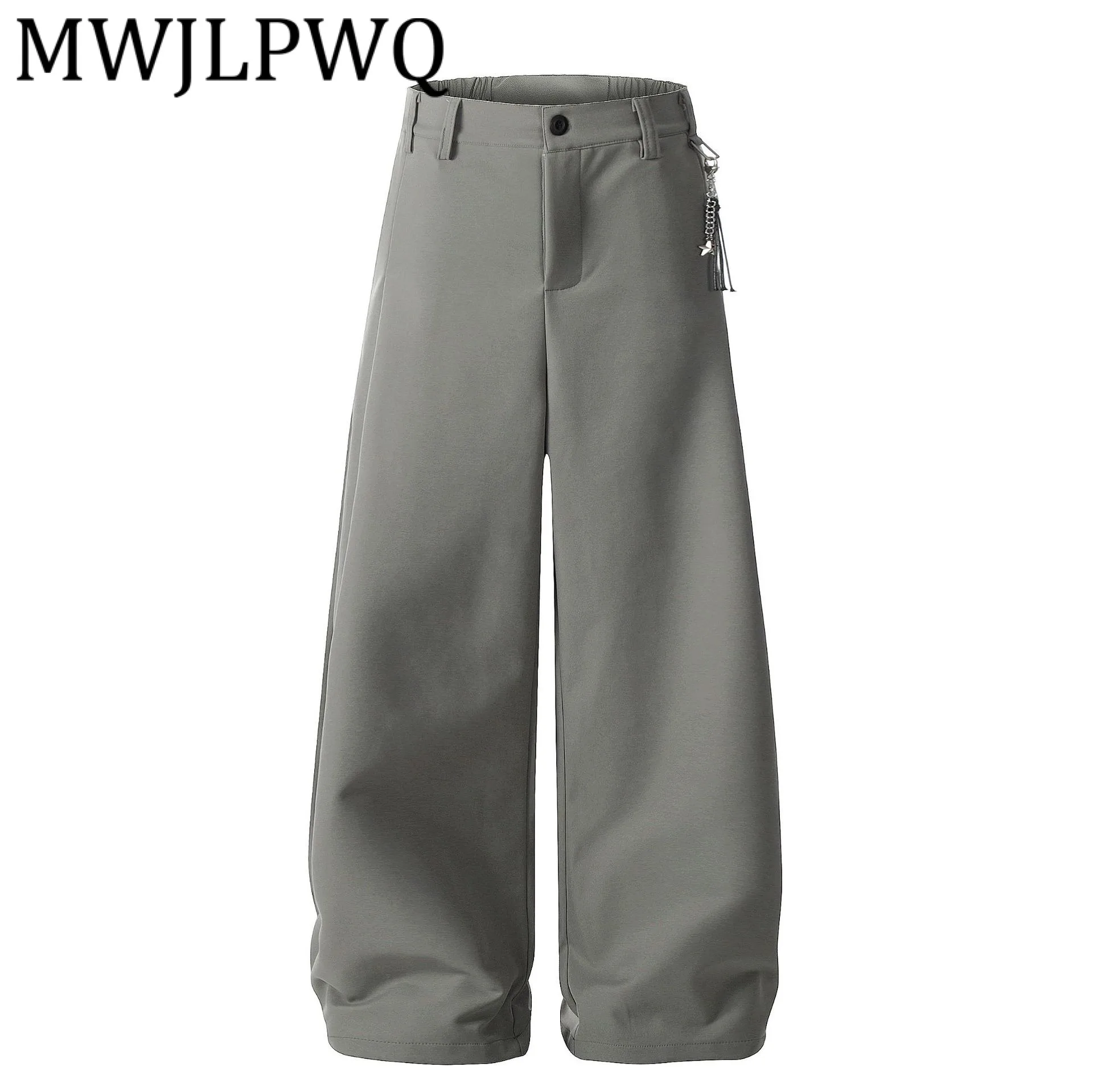 

MWJLPWQ American Style Male Modish Basic Trousers Simple Loose Machete Straight Casual Pants 2025 Spring Autumn New 12559