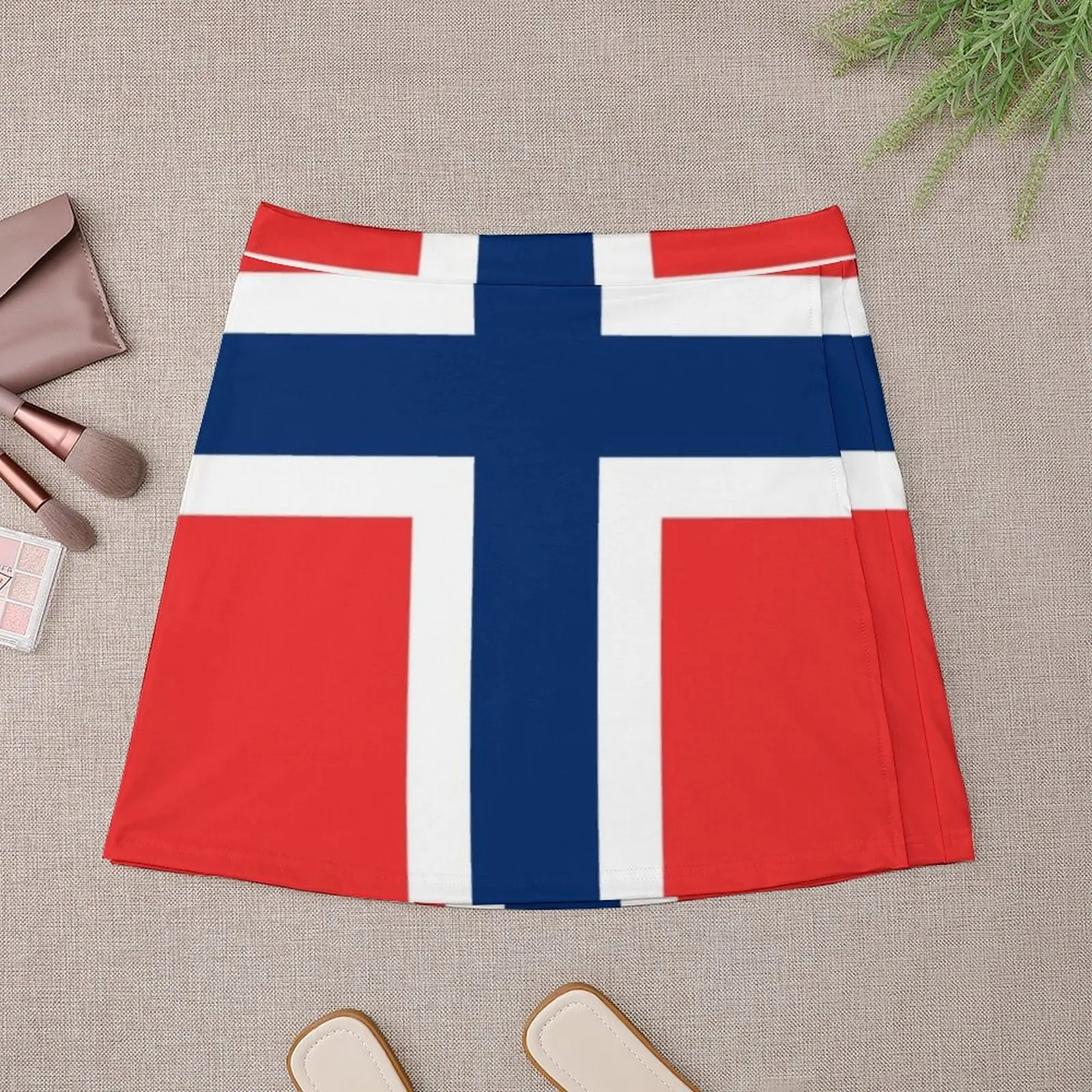 Norwegian Flag Mini Skirt 90s vintage clothes School skirt japanese kawaii clothes womens clothing Mini Skirt