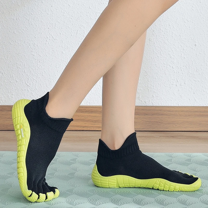 GallonShark 5 Finger Shoes - Knit Upper, Breathable Skin-Friendly, Yoga Fitness Training Driving Indoor Sports, Women's sandals
