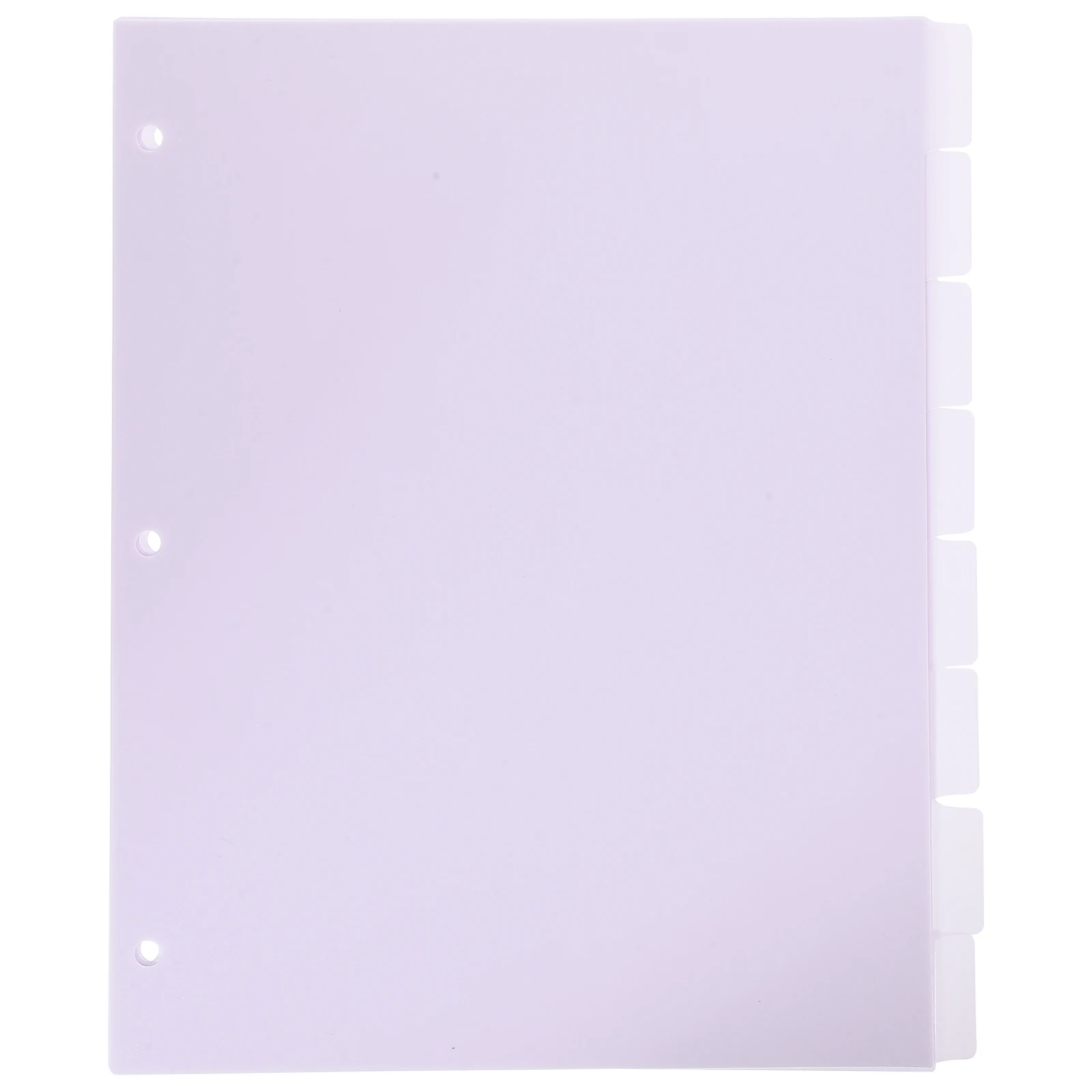 

8 Pcs Colored Binder Dividers A4 Size Plastic PP Material Separator Tabs Page Markers Notebook ganizers