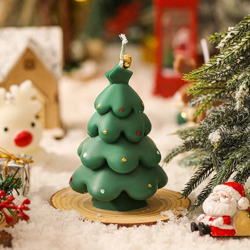 3D Star Christmas Tree Candle Silicone Mold Diy Christmas Decoration Aromatherapy Soybean Wax Soap Plaster Mold Christmas Gifts