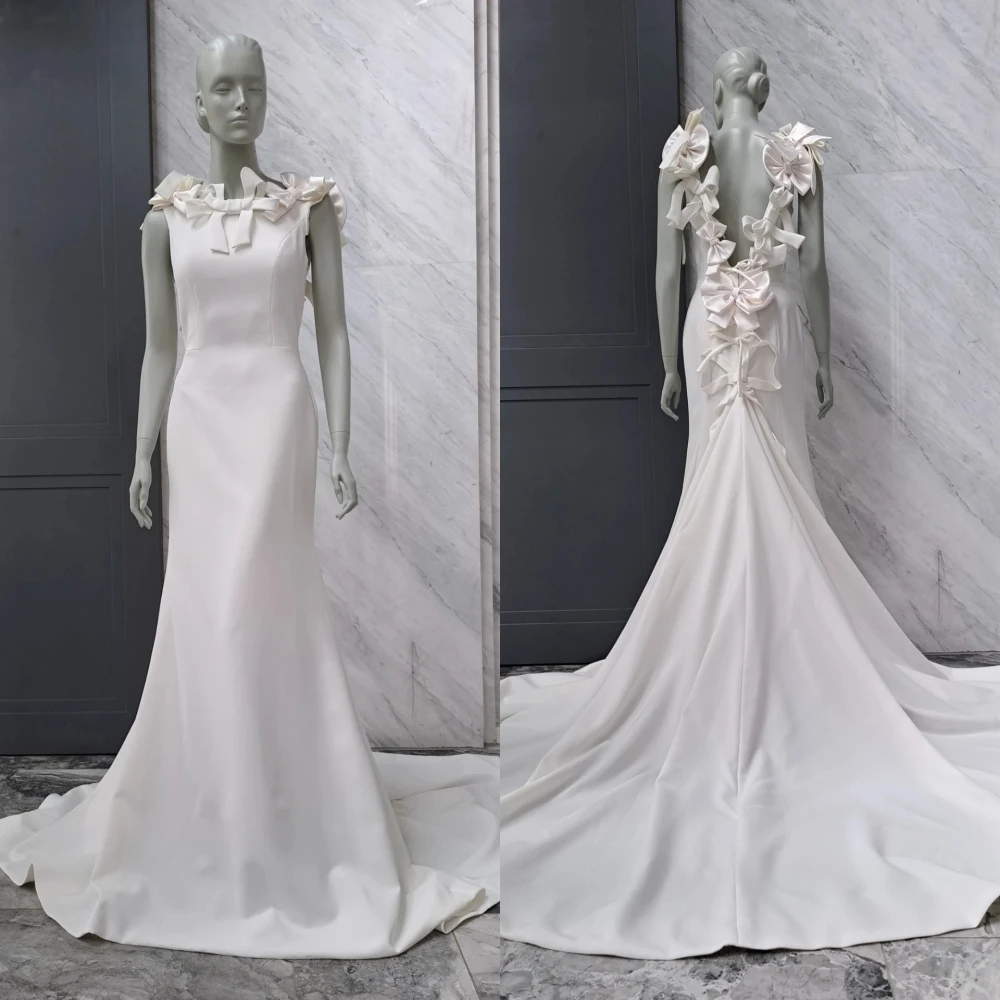 Customized Mermaid Crew Neck Sleeveless Elegant Evening Dress Delicate High Quality Bespoke Occasion Gowns Fashion Prom Dress