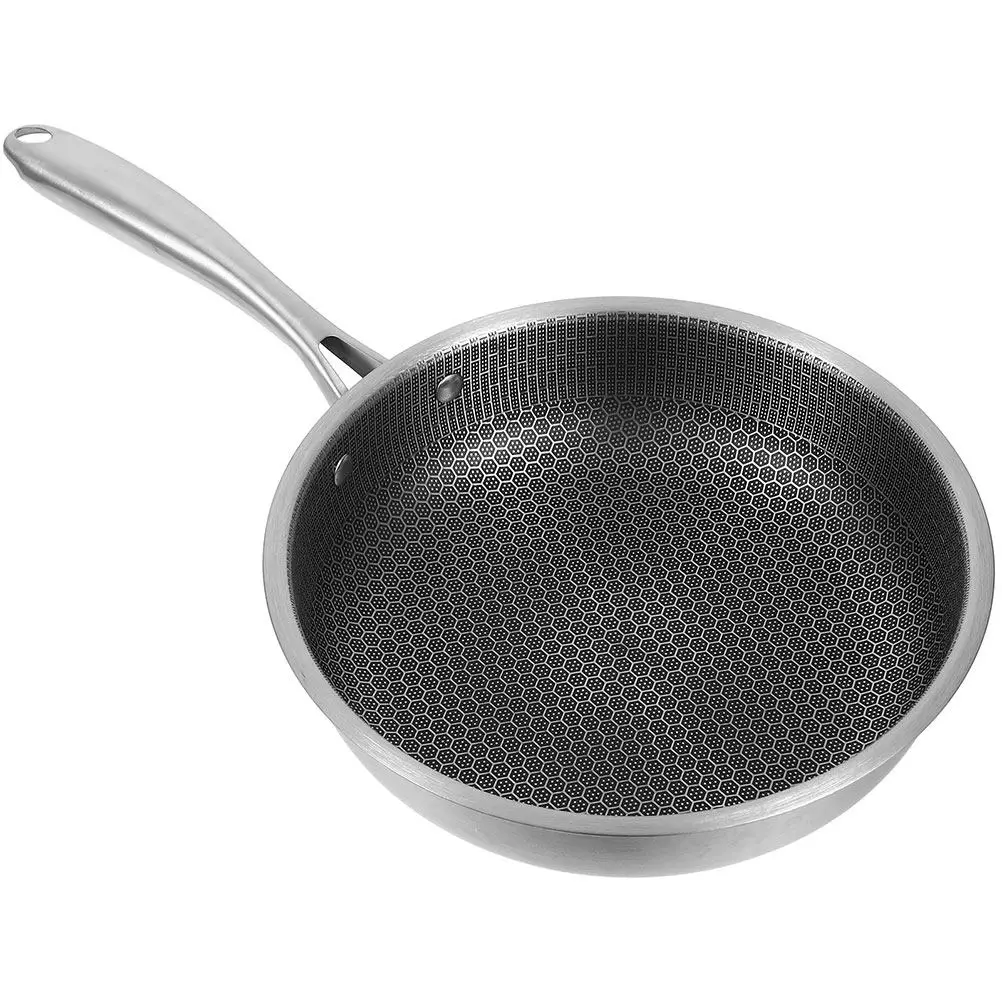 

Stainless Steel Honeycomb Nonstick Frying Pan Egg Fryer Steak Cooker All Cooktops Dishwasher Oven Safe Melting Pan