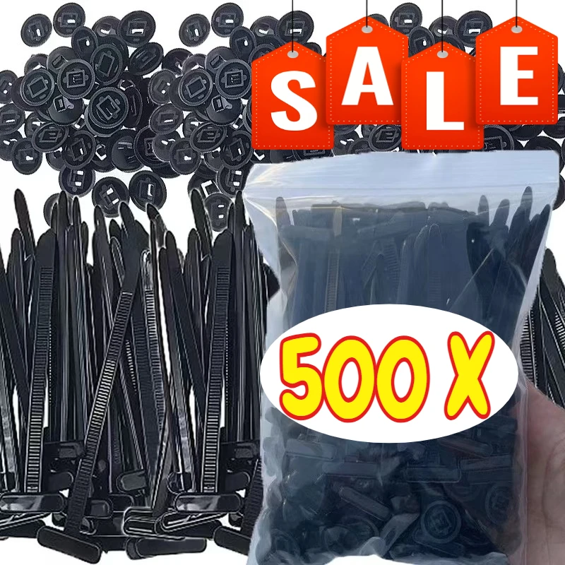 Self-Locking Nylon Universal Cable Tie Buckle Premium Plastic Wire Ties Heavy Duty Cable Fixed Strap for Mudguard Cable Clips view 2