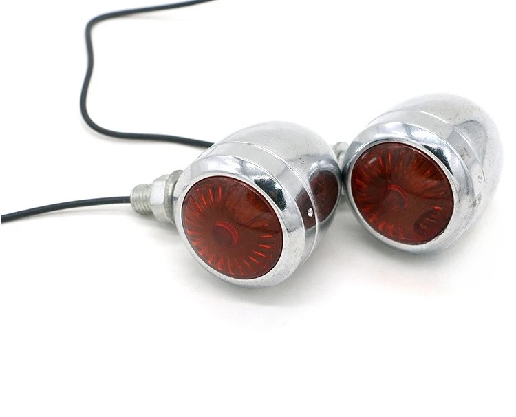 

Motorcycle Modification Retro Metal Turn Signal Turning Light Signal Light Retro Universal Single Line Turn Light