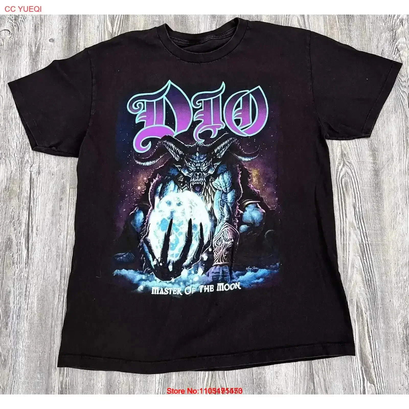 Dio Master of The Moon T Shirt Men s Band Tour B2 vintage Washed Top For Everyday Wear homme streetwear Versatile Casual  Soft