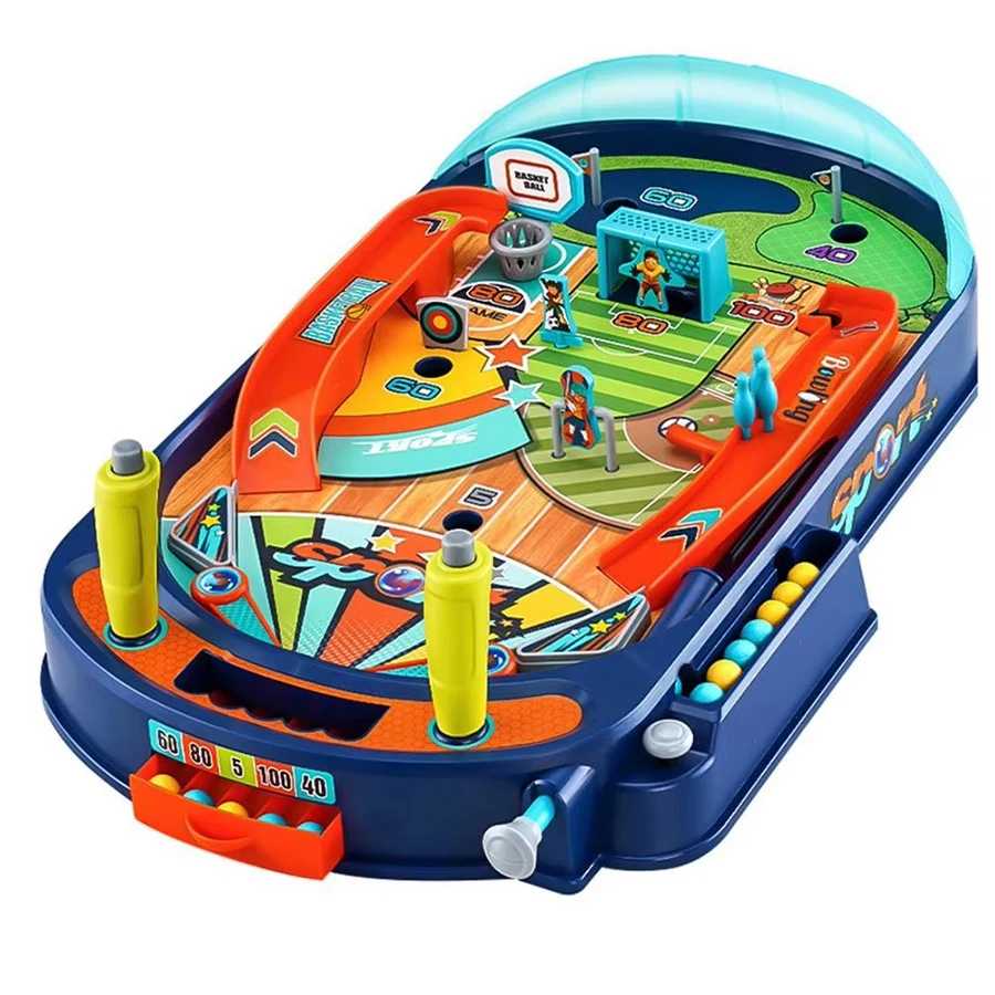 

Funy Children Pinball Board Games, Kids Marble Machine Match Table Games Montessori Toys Family Parent-child Interactive