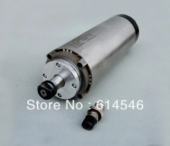 24000 rpm 1.5 kw  80mm diameter CNC Air Cooling Type Spindle with 4 pcs P4 bearing total has the ER11 collet in stock