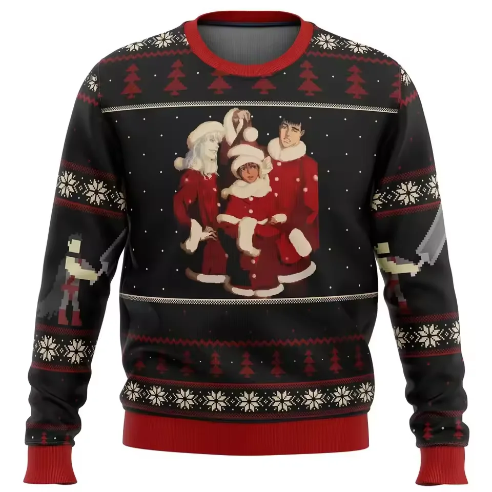 Image 6: Pull laid élément sur le thème de Noël Swordplay légende Gus classique style fantastique foncé pull anime