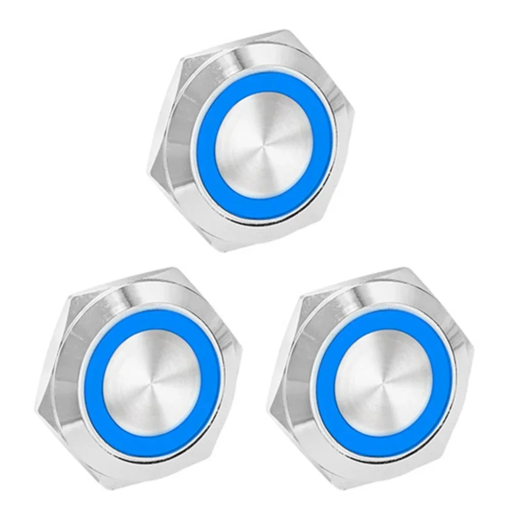Momentary Switch Compact Design LED Light Switch 16mm Size Durability Electronic Projects Flexible Voltage Range