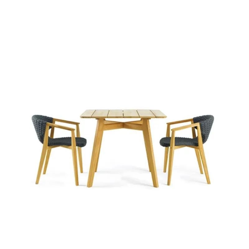 

Leisure solid wood tables and chairs, waterproof and sunscreen, outdoor furniture combination
