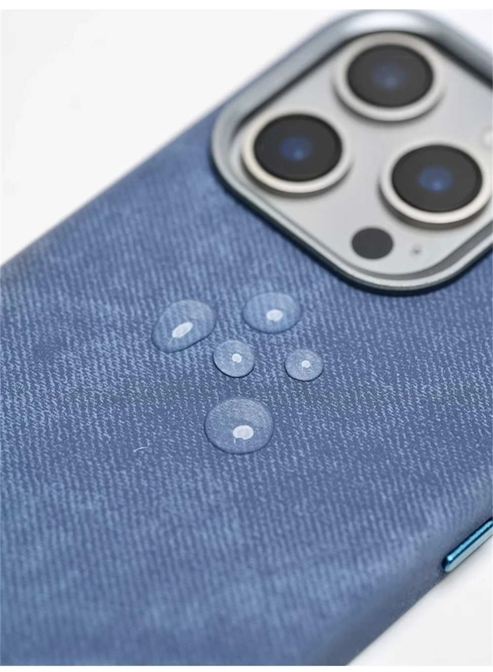 Luxus Faser Leder Stoßfest Fall Für iPhone 17 Pro Max 16 15 14 Plus 13 12 Für MagSafe Magnetische Drahtlose lade Zurück Abdeckung – Detail 2