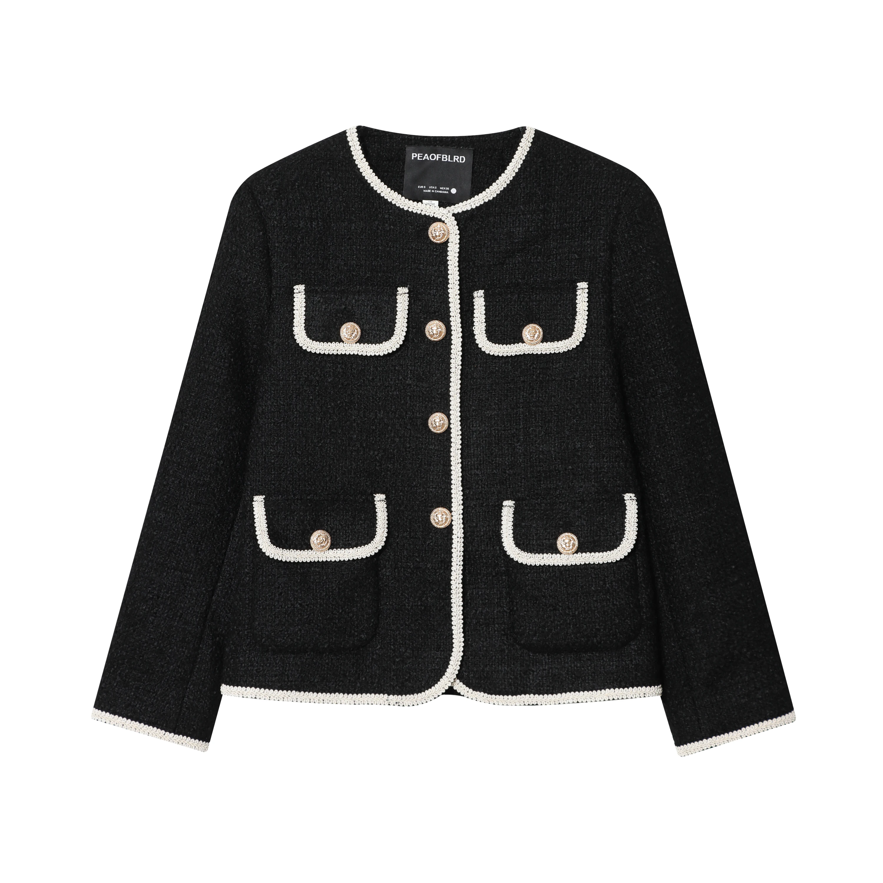 

Women's clothing autumn new product temperament simple and versatile casual and fashionable round neck fleece jacket
