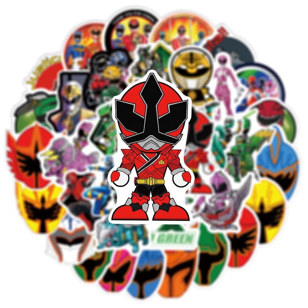 10/30/50pcs Go Busters Super Sentai Cartoon Stickers Kishiryu Sentai Ryusoulger Sticker Zyuden Sentai Kyoryuger Decals Kids Toys