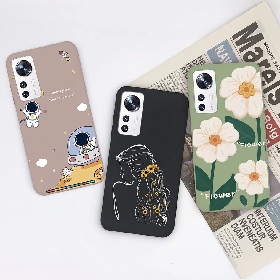 Case For Xiaomi 12X 12 Pro 12 Ultra Fashion Shockproof Flower Sweet Girls Soft Silicone Cases For Xiaomi 12 Funda Coque 2201123G