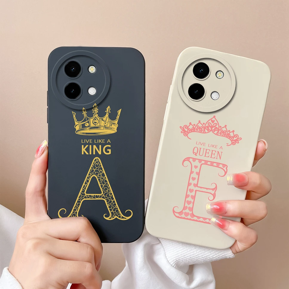 Phone Case For Vivo Y200i 5G Capa Fashion Aesthetic Letters Liquid Silicone Back Covers Shell For Vivo Y200 i Fundas Soft Coque